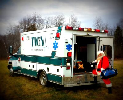 Santa with ambulance